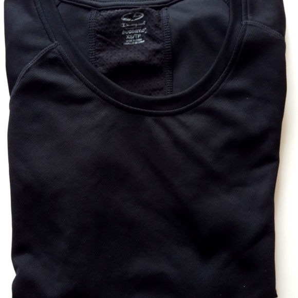 Champion Black Athletic Duo Dry Cap Sleeve Tee EUC - Picture 11 of 11